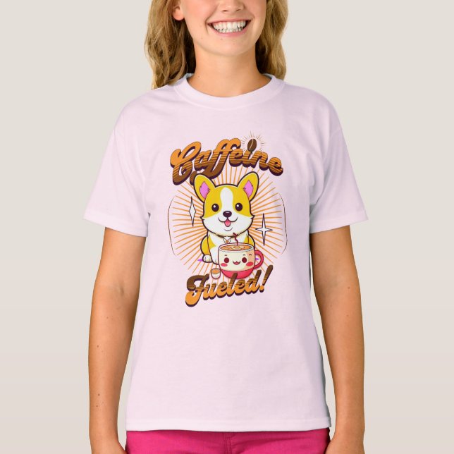 CAMISETA ¡CORGI CAFFEINE COMBUSTIBLE! (Anverso)
