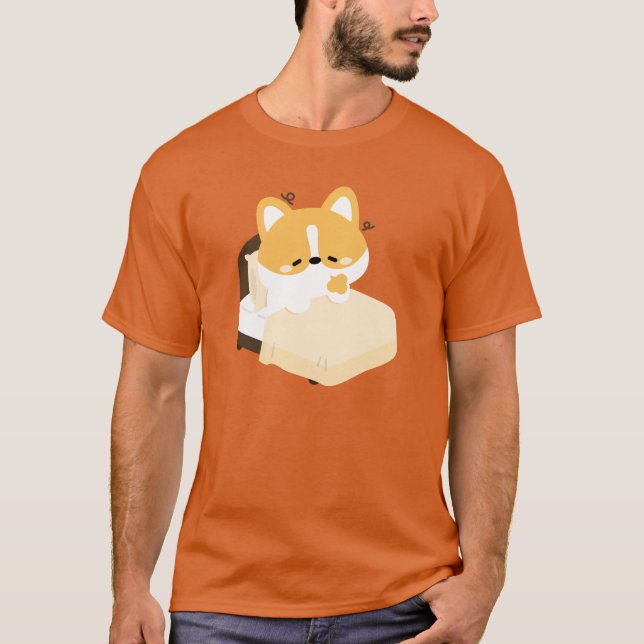 Camiseta Corgi Cansado Adorable (Anverso)