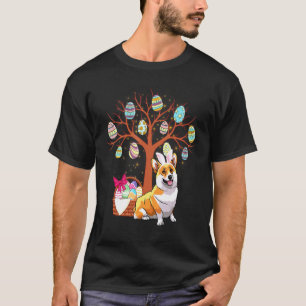 Camiseta Corgi Caza Huevos Árbol Camión Antiguo Día de Pasc