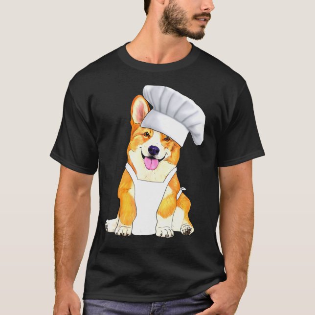 Camiseta Corgi Chef Cute Perro En Un Chef Ha (Anverso)