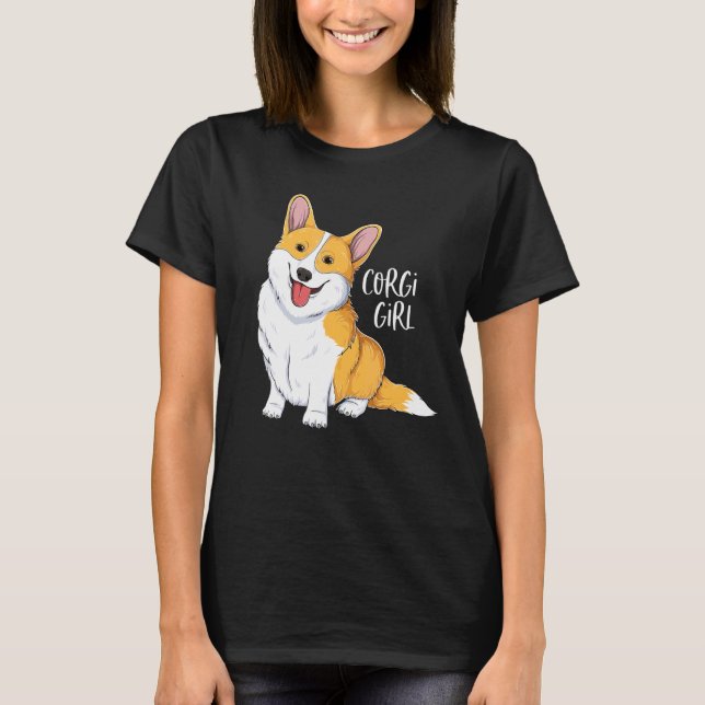 Camiseta Corgi Chica Cute Pembroke Chica de perros galeses (Anverso)