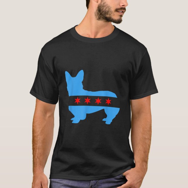 Camiseta Corgi Chicago Dog Lover (Anverso)