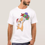 Camiseta Corgi Christmas Snow Winter Animals Corgis<br><div class="desc">The Corgi dog for Christmas with Xmas balloons. Funny animals with gifts and snow to the holidays. Also funny for Christmas in July. Corgis are sweet animals and perfect for Christmas.</div>