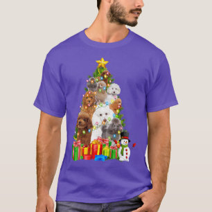 Camiseta Corgi Christmas Tree Santa Hat Navidades Lights Co