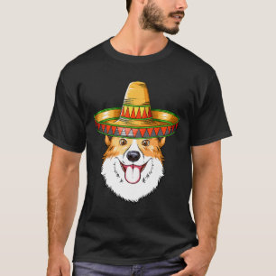 Camiseta Corgi Cinco De Mayo Sombrero Mexicano Corgi