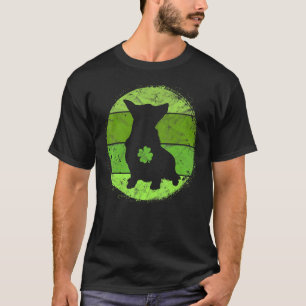 Camiseta Corgi Circular Trébol Irlandés Día de San Patricio