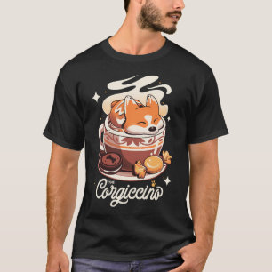 Camiseta Corgi Coffee Break - Perro lindo