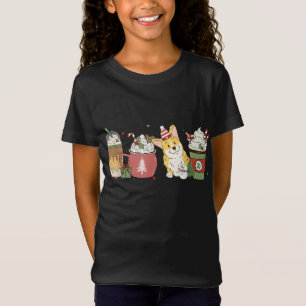 Camiseta Corgi Coffee Latte Navidades de invierno Perro Mam