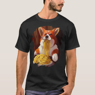 Camiseta Corgi Comer Spaghetti Pasta Dog Comida Italiana 2