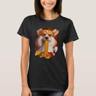 Camiseta Corgi Comer Spaghetti Pasta Dog Comida Italiana 3