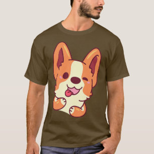 Camiseta Corgi , Comic Dog Hoodie, Corgis Queen-219