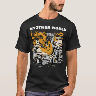 Camiseta Corgi Con Cohetes En El Espacio