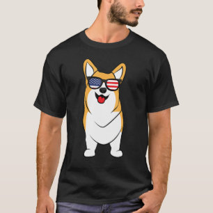 Camiseta Corgi con gafas de sol
