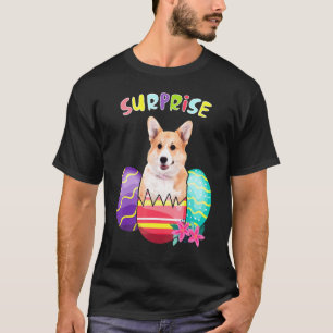 Camiseta Corgi Conejo Con Huevos Pascua Perro