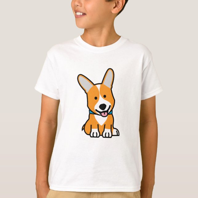 Camiseta Corgi Corgis perro cachorro doggy feliz Pembroke W (Anverso)