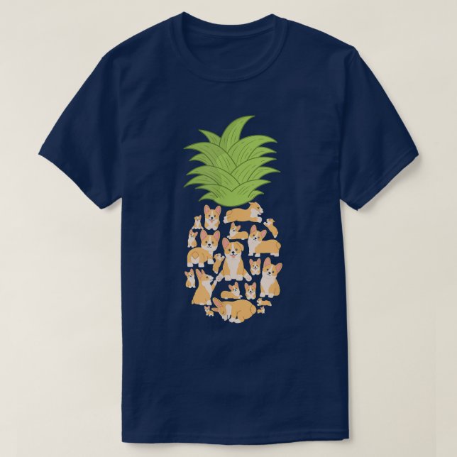 Camiseta Corgi Corgis Pineapple Dog Lover (Diseño del anverso)