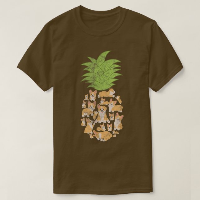 Camiseta Corgi Corgis Pineapple Dog Lover (Diseño del anverso)