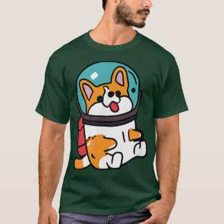 Camiseta Corgi Cosmonaut Dog Lover Puppy Retro