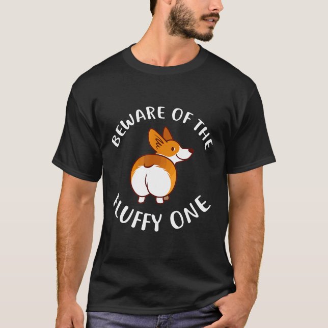 Camiseta Corgi Cuidado Con Mi Perro Corgi Cuppy (Anverso)