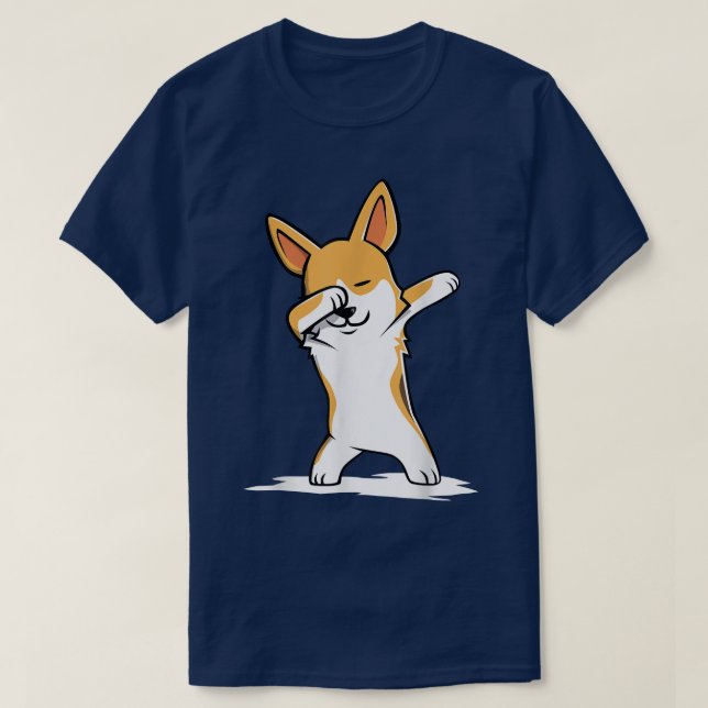 Camiseta Corgi Cute Dabbing Funny Dab Dance Gift  (Diseño del anverso)