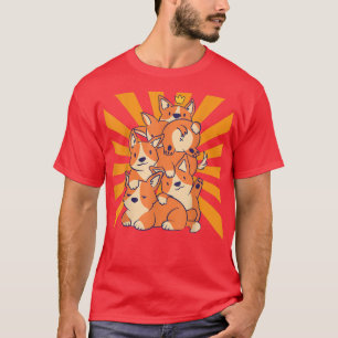 Camiseta Corgi Cute Dogs apilado