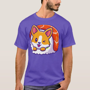 Camiseta Corgi Cute En Personalizado De Rollo De Sushi