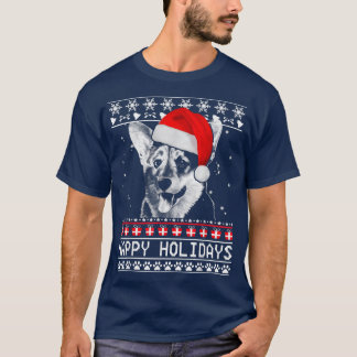 Camiseta Corgi Cute Felices Fiestas Navidades Perro Lover X