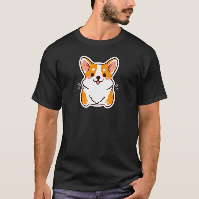 Camiseta Corgi Cutest Dog Puppy Retro (Anverso)