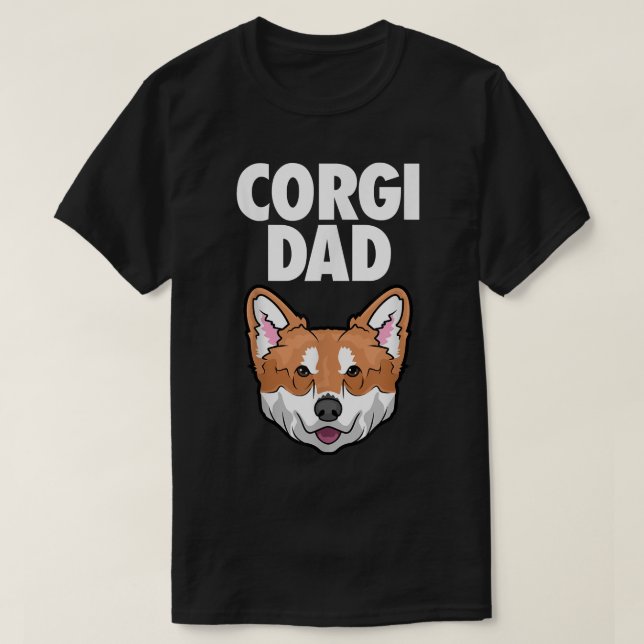 Camiseta Corgi Dad Dog Face (Diseño del anverso)