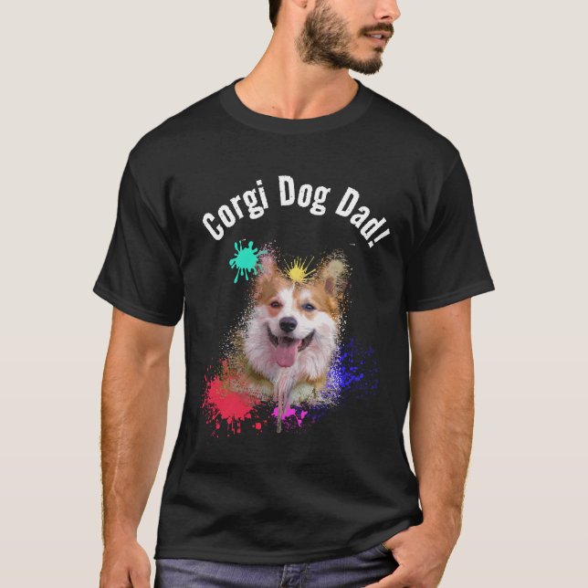 Camiseta Corgi Dad Dog Mejor Papá Perro (Anverso)