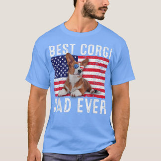 Camiseta Corgi Dad Estados Unidos Bandera Americana Corgi P