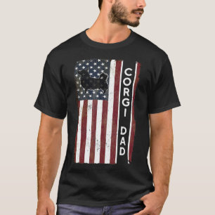 Camiseta Corgi Dad Patriotic Ee.Uu. Bandera Estadounidense 