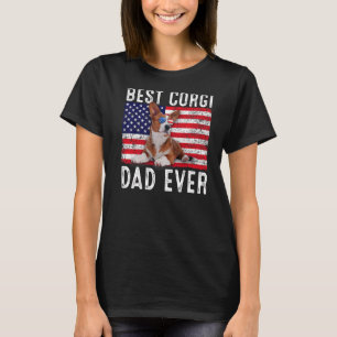 Camiseta Corgi Dad Usa Estadounidense Flag Corgi Dog Dueño