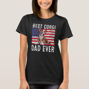 Camiseta Corgi Dad Usa Estadounidense Flag Corgi Dog Dueño