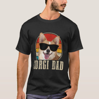 Camiseta Corgi Dad Vintage Sungafas Funny Dueño de Perro Co