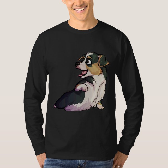 Camiseta Corgi de bebé con el corazón agitado (Anverso)