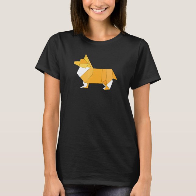 Camiseta Corgi de origami (Anverso)