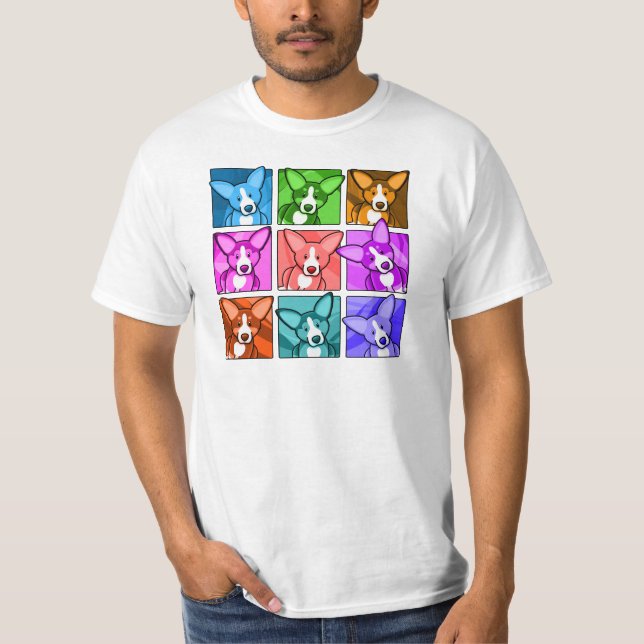 Camiseta Corgi del arte pop (Anverso)