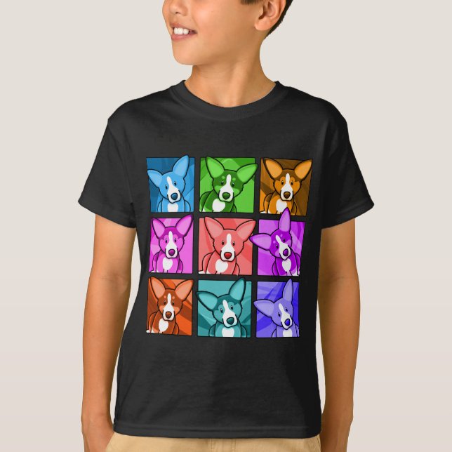 Camiseta Corgi del arte pop (Anverso)