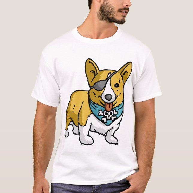 Camiseta Corgi del pirata (Anverso)