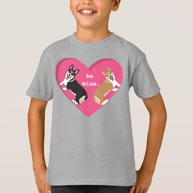 Camiseta Corgi Día de San Valentín (Anverso)