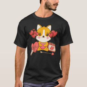 Camiseta Corgi Día de San Valentín Perro-gie Cachorro V-Day