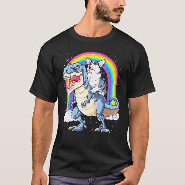 Camiseta Corgi Dinosaur Lgbt Pride (Anverso)