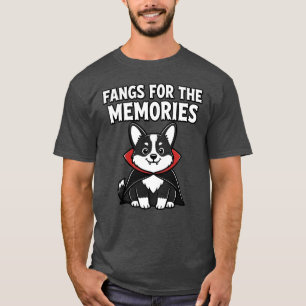 Camiseta Corgi Divertido Colmillos de Vampiro de Halloween 