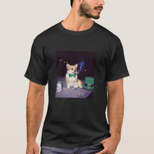 Camiseta Corgi Divertido Fumando Cigarrillo Cerveza Gen Z S