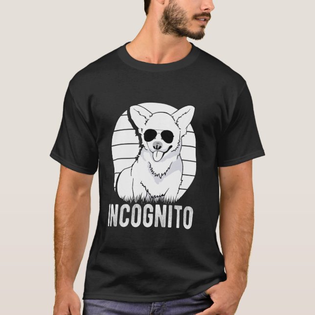 Camiseta Corgi Divertido INCOGNITO (Anverso)