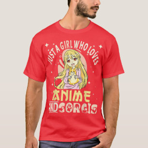 Camiseta Corgi Dog Anime Cosa Sólo un Chica que ama a Anime
