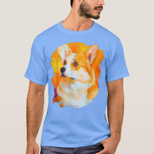 Camiseta Corgi Dog Art Color Pintura Perros Artista Corgi