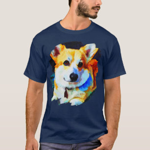 Camiseta Corgi Dog Art Color Pintura Perros Artista Corgi19