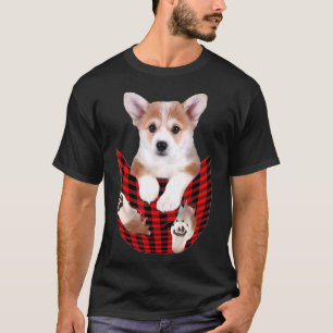 Camiseta Corgi Dog Big In Pocket Idea Dad Mom